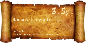 Barcsa Szeverin névjegykártya